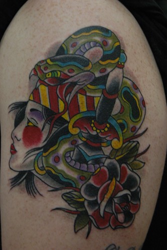 Tattoos - Dustin Golden - GIRL AND SNAKE